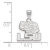 Black Bow Jewelry 10k White Gold Louisiana State Fighting Tigers NCAA Small Pendant - 2 of 3