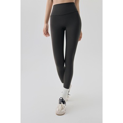 Clotth Women's Yoga Pants - Antibacterial Seamless Design, High-Waisted Peach Hip Enhancing Leggings, Moisture-Wicking Workout Tights, Brown