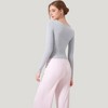 Anna-Kaci Active Women's Long Sleeve Henley Activewear Top with Scoop Neckline and Streamlined Fitted Silhouette - 4 of 4