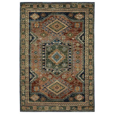 Oriental Weavers Andorra 2442A Blue/ Multi Indoor Area Rug - 1'10" x 3'2"