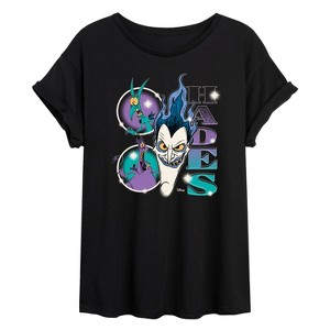 Women's - Disney - Hades Bootleg Oversized Graphic T-Shirt - 1 of 4