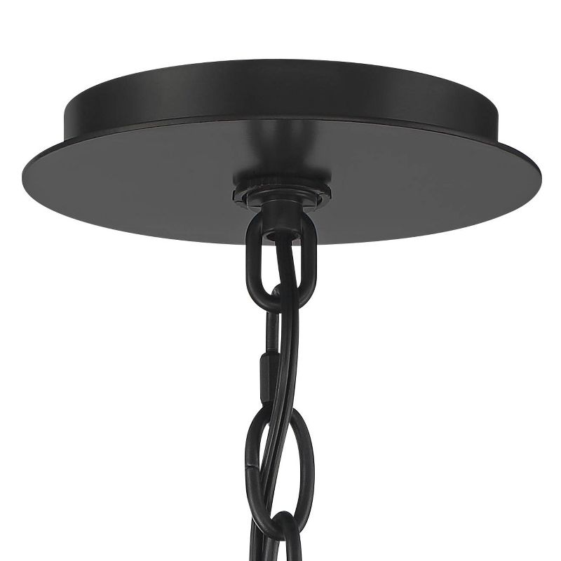 Franklin Iron Works Geometric Form Black Pendant Chandelier 19 1/2" Wide Industrial Open Frame 5-Light Fixture for Dining Room House Foyer Kitchen, 5 of 10