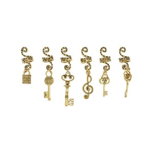 Unique Bargains Halloween Christmas Snake-shaped Leaves Hair Cuffs Dreadlock 6 Pcs - 1 of 4