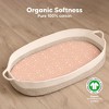KeaBabies Organic Bassinet Sheet for Baby Girls, Boys, 2-Pack Soothe Bassinet Fitted Sheets, Bedside Bassinet Mattress Sheet - 2 of 4