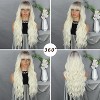 Jessie's Wig 26 Inch curly Wig With Bangs Synthetic Hair blond 1 Pc/Pack - 3 of 4