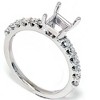 Pompeii3 1/2ct Half Eternity Diamond Ring Setting 14K White Gold - 3 of 4