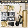 Gold Toilet Brush and Holder Set, Brushed Stainless Steel Bowl Brush with Replacable Head and Removable Inner Bowl - 4 of 4