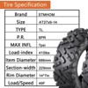 2PC All Terrain UTV ATV Tires 27x9-14, 6PR Mud Tires Tubeless - 3 of 4