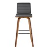 26" Hogsett Counter Height Barstool Walnut/Gray - Armen Living - 3 of 4