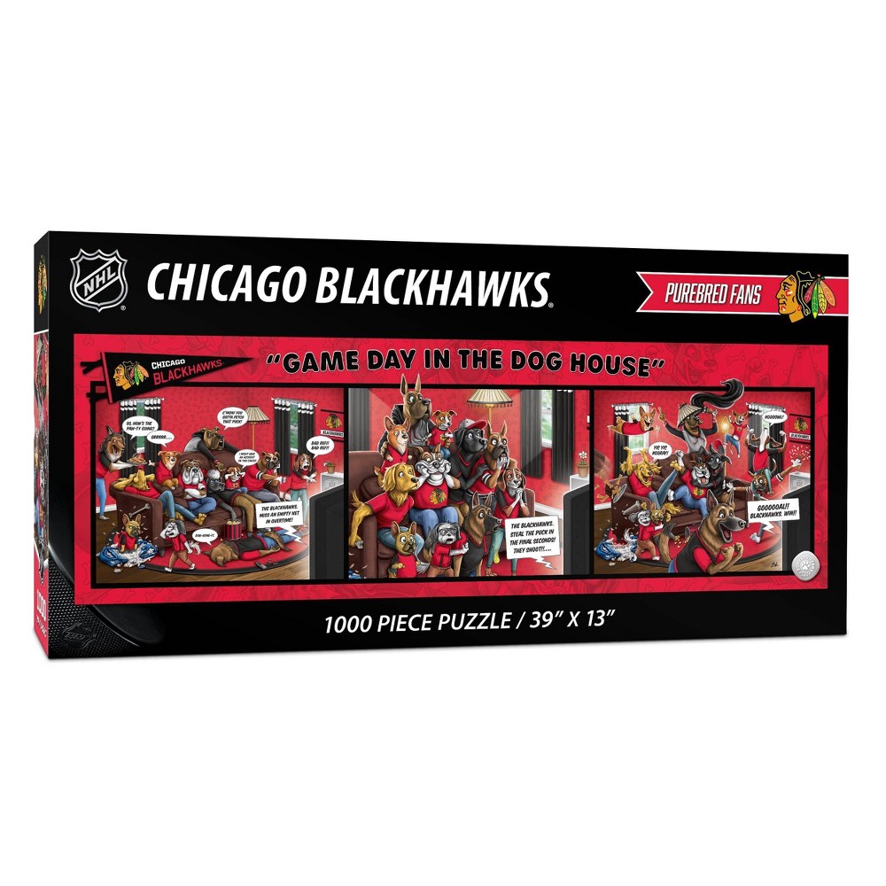 Photos - Jigsaw Puzzle / Mosaic NHL Chicago Blackhawks Game Day in the Dog House Puzzle - 1000pc