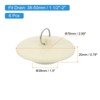 Unique Bargains Kitchen Bathroom Laundry Rubber Hanging Ring Sink Bathtub Drain Stoppers White - 2 of 4