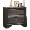 JUJABU Contemporary Nightstand with Nickel Round Knob Handles, English Dovetails and Hidden Drawer - 2 of 4