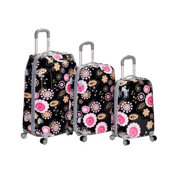 Rockland Vision 3pc Polycarbonate/ABS Hardside Carry On Spinner Luggage Set - Pucci