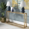 55" Brass Finish Console Table - Henn&Hart - 4 of 4