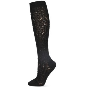 Memoi Women's Net Flow Textured Open Knit Knee High Sock - 1 of 4