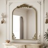 BEAUTYPEAK Vanity Wall Mirror Decorative Vintage Arch Bathroom Mirror with Designed Bottom - 2 of 4