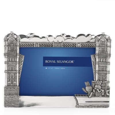 Royal Selangor Hand Finished Bunnies' Day Out Collection Pewter Tower Bridge Photoframe 4R Gift