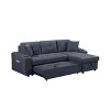 NicBex Pull Out Sectional Sofa L-Shaped Convertible Couch with Storage Chaise and 2 Cup Holders for Living Room,Apartment,Office - 2 of 4