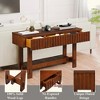 KIGFTSOD Mid Century Farmhouse Fluted Console Table - Storage Drawers, Solid Wood Legs, for Living Room TV, Entryway & Hallway - 2 of 4