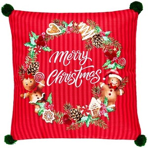 The Lakeside Collection Gingerbread Embroidered Accent Pillows - 1 of 3