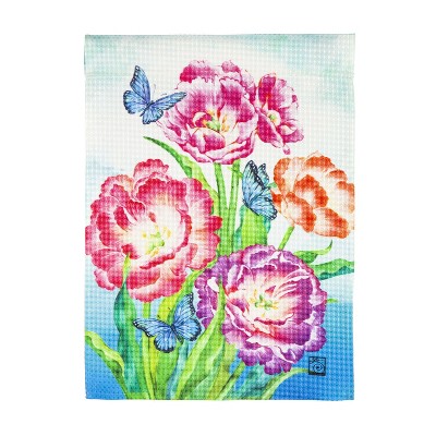 Blooming Tulips Garden Waffle Flag