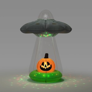 6' Alien Ship and Jack Airblown Inflatable Halloween Decoration Gray - Hyde and EEK! Boutique™ - 1 of 4