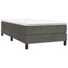 vidaXL Box Spring Bed Frame Dark Gray 39.4 in.x74.8 in. Twin Velvet - 3 of 4
