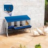 Chicken Nesting Box, 3 Compartment Roll Away Design for High-Volume Egg Collection and Easy Wall Mounting with Metal Legs - 3 of 4