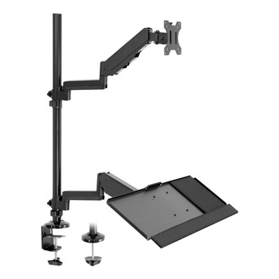 Mount-it Mount-It Full Motion Height Adjustable Sit Stand Monitor Desk Mount | Fits Up to 32" Screens