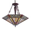 Chloe Lighting Evelyn Tiffany-Style 3 Light Ceiling Pendant 24" Shade - 2 of 3