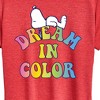 Women's - Peanuts - Dream In Color Short Sleeve Graphic T-Shirt - 2 of 4