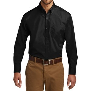 Mafoose Men's Classic Long Sleeve Stain Release Carefree Poplin Woven Shirt - 1 of 4