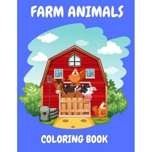 Download Farm Animals Coloring Book Large Print By Danny Lewis Paperback Target