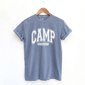 Simply Sage Market Women's Camp Enthusiast Short Sleeve Garment Dyed Tee - 1 of 2