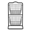 Oceanstar 2-Tier Storage Kitchen Wire Basket Stand, Black - 3 of 4