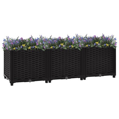 vidaXL Raised Bed 63"x15.7"x9.1" Polypropylene