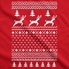 Reindeer Ugly Christmas Sweater T Shirt Funny Holiday Party Vintage Pattern Tee - Crazy Dog Men's T Shirt - 2 of 4