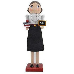 TX USA Corporation 14" Holiday Mantel Display Teacher Lady Theme Christmas Nutcracker Figurine - 1 of 2