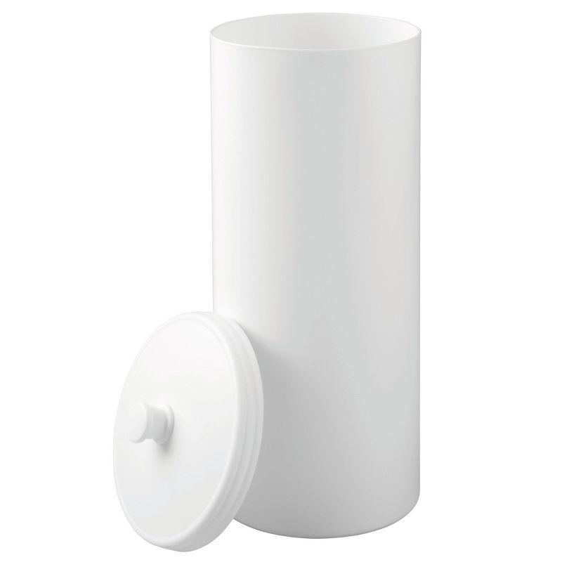 iDESIGN The Kent Collection Plastic Toilet Paper Holder White, 3 of 7