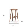 HomeRoots 30" Natural Solid Wood Backless Bar Height Bar Chair - 3 of 4