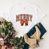 Simply Sage Market Women's Coquette Plaid Merry Short Sleeve Graphic Tee - 3 of 4