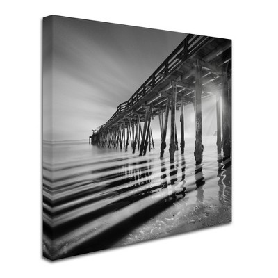 Trademark Fine Art -Moises Levy 'Pier and Shadows' Canvas Art