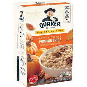 Quaker Pumpkin Spice Oatmeal 12oz/8ct