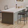 Set of 2/4 Upholstered Bar Stools w/ Back, 25.5" Counter Height Stools, Footrest, Metal Frame - 4 of 4