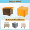 Unique Bargains Elastic Living Room Bedroom Square Foot Stool Cover - 4 of 4