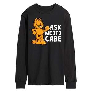 Men's - Garfield - Ask Me If I Care Long Sleeve Graphic T-Shirt - 1 of 4