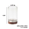 Cameo Toothbrush holder, Non-Slip Protective Silicone Feet, Heavy Duty Glass with faux Wood - image 3 of 3