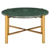 vidaXL Coffee Table Green 23.6"x23.6"x13.8" Real Stone with Marble Texture - 2 of 4
