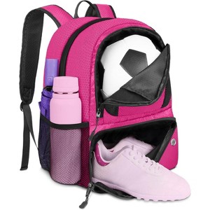 Multi-Sport Backpack with Ball Holder, Water-Resistant Soccer Bag for Large Gym Bag for Sports Gear - 1 of 4