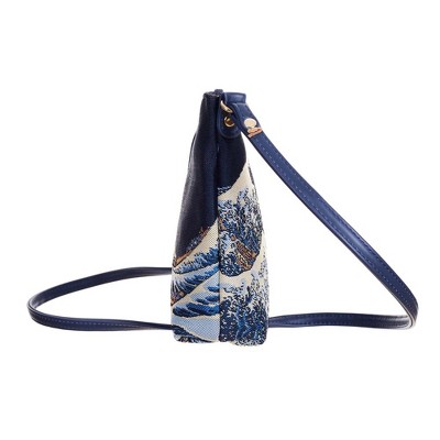 Signare USA Great Wave off Kanagawa Navy Blue Sling Bag Purse Crossbody — фото 2